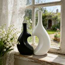 2pcs Heart-Shaped Plastic Vase Set - Modern Minimalist Home & Wedding Decor, Perfect Gift For Mother - Heart-shaped - View 8