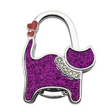 Cute Cat-Shaped Foldable Table Edge Hook, Compact And Portable, Can Be Carried In Bag. Simply Clip To Table Edge To Hang Bags And Handbags, Freeing Up Your Hands. Simple And Adorable Design, Both A Practical Storage Item And A Creative Gift For Women. - View 11