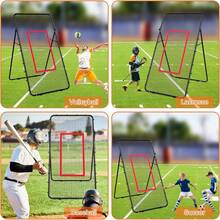 7x4 FT Adjustable Volleyball Rebounder Net, Heavy Duty Steel Frame High Tension PE Net Portable Volleyball Training Equipment For Indoor Outdoor Spiking Bumping Volley Practice Quick Ship Local Delivery - Black - View 7