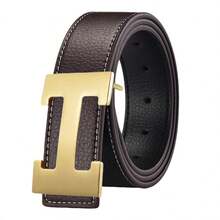 Thắt lưng nam kiểu dáng chữ H, khóa trơn, chất liệu vân vải, thời trang, đa năng, phù hợp cho người trung niên và thanh niên, dễ dàng phối với quần tây. - Nhiều màu - Xem 2