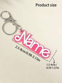 定制姓名钥匙扣，个性化可爱泡泡字母钥匙链，适用于包包、汽车钥匙等日常配饰，时尚魅力，送给女性朋友、情侣的完美生日、情人节等节日礼物，定制独特姓名钥匙扣，可定制的时尚配饰 - 彩色 - 查看 11