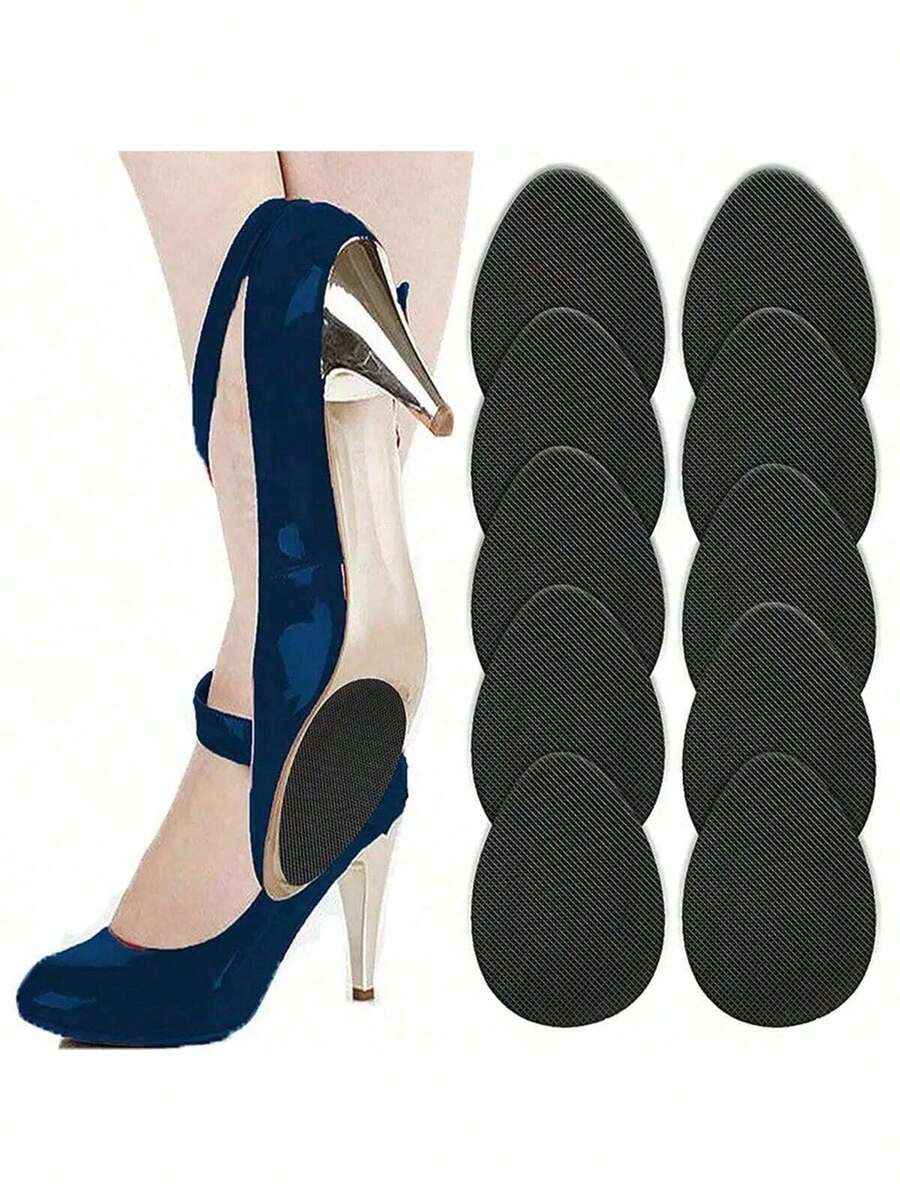 2/3/5/Pairs Wear-Resistant Silent Self-Adhesive Non-Slip Patch Insoles - Multicolor - View 1