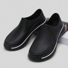 Men's Kitchen Work Shoes, Slip-On Safety Shoes, Anti-Slip & Wear-Resistant & Waterproof - Beige - View 2