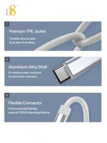 D8 USB C To 3.5mm Audio Aux Jack Cable 3.3FT (1M) - Hi-Res 24bit/96kHz DAC Chip USB Type C To Male Adapter Dongle Cord For Car Headphone, Home Stereo, Phone Speaker, Laptop Audio, Gaming Headset, Compatible With IPhone Fold/Tablet, Hua Wei Mate 60 Pro/50 Pro/P60 Pro, Mi 14/13 Ultra/12S, Find X7/ X100 Pro - Hi-Fi Sound Lossless Transmission - Multicolor - View 4