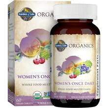 Garden Of Life Organics Multivitamin For Women - Women's Once Daily Multi, Biotin, Vegan Organic Womens , Energy Hair Skin And Nails, 60 Tablets - 60 片裝(1 包) - 查看 1