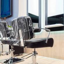 1/3 PCS Transparent PVC Salon Hair Dye Chair Protective Cover - Clear - View 8