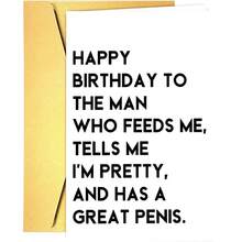 1Pc Funny Birthday Card Gift For Men Husband Boyfriend Him,Cheeky And Romantic Bday Card - View 4