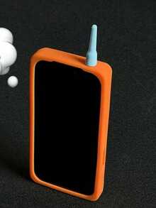 Silikon 3D Retro Ziegelstein Handyhülle für iPhone 17 Pro Max, Lustiges Neuheitsgeschenk für iPhone 16 Plus - Orange - Übersicht 7