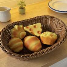 Soft & Slow Rising Simulated Bread & Cheese Squishy Stress Relief Toy - Multicolor - View 10