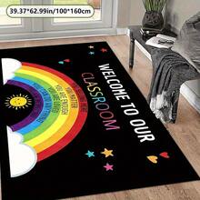 Rainbow Smile Sun Pattern Doormat, Welcome Mat, Entrance Rug, Foyer Carpet, Living Room Carpet, Bedroom Carpet, Kitchen Mat, Hallway Carpet - Premium - View 10