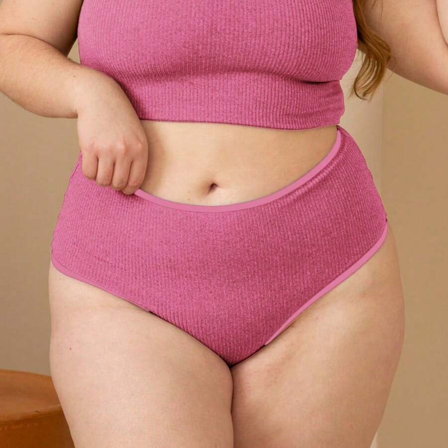 Max Plus Size Medium Thong Panties For Women - Comfort - Rosa - 查看 1