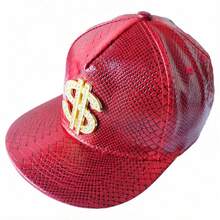 Gold Dollar Sign Snapback Hat, Hip Hop Street Dance Sun Visor Baseball Cap - A - View 4