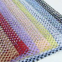 1pc Tulle Mesh Elastic Fabric With Luxury Rhinestones, 35x50cm, Suitable For Wedding Dress, Headscarf Decor - Multicolor - View 10