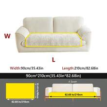 1 pieza Cojín de sofá de jacquard de peluche, almohadilla para asiento antideslizante y apta para mascotas, cubierta de sofá gruesa y cálida para sofás de 1 a 4 plazas, cubierta protectora decorativa, lavable a máquina - Multicolor - Ver 19