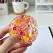Colorful Crunchy Bead Stress Relief Toy – Squeeze Squishy Sensory Fidget Ball - Multicolor - View 2