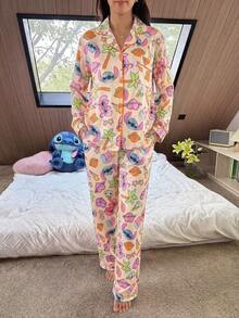 Disney Disney Conjunto de pijama con estampado de Stitch - Multicolor - Ver 5