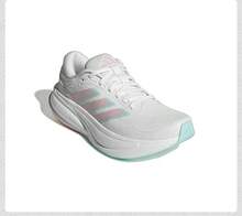 Adidas 女鞋緩震運動鞋低筒訓練跑步鞋 - 白色/粉紅色 - 查看 6