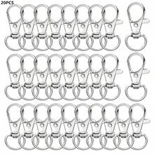 10/20/30/50 piezas Ganchos giratorios con cierre, Colgadores de llavero, Clips en D para cordones, Accesorios para hacer llaveros y cordones, Accesorios para hacer carteras, Manualidades DIY - Llavero pequeño - Ver 31