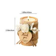 2pcs/6pcs Wooden Candle Holders, Wedding Party Guest Gifts, Thank You Gifts, Housewarming Gifts, Bridal Shower Gifts - Multicolor - View 7