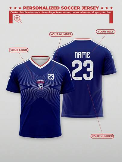 Áo bóng đá kiểu Ý mùa giải 2026, in màu xanh dương và trắng, thích hợp cho các hoạt động thể thao ngoài trời, các trận đấu bóng đá và xem bóng đá.