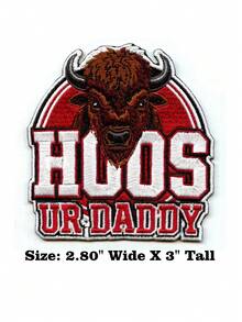 1pc Angry Bull Head Patch Houston Football Pride Embroidered Iron On - Multicolor - View 11