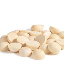 20/50pcs Wood Bead Set, Semi-Circle/Semi-Sphere Shape, DIY Craft Material, Wooden Semi-Ball Beads - Wood Color - View 6