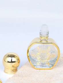1pc 15ml Refillable Glass Roll-On Perfume Bottle, High-End Portable Exquisite Mini Sample Vial - View 5