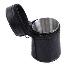 6pcs/Set Outdoor Practical Travel Stainless Steel Cup, Mini Whiskey Glass With Case, Portable Barware Set - Multicolor - View 3