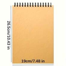 Cuaderno de espiral vintage de papel kraft en tamaños A4/A5/A6, libreta de bocetos de acuarela, libro de creación de arte libre de ácido, bloc de dibujo de bellas artes, regalo para artistas, estudiantes y adultos - Multicolor - Ver 13