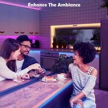 5V USB供电RGB LED灯带。配备红外44键遥控器，6种动态模式，20种静态颜色，5V RGB条形LED灯，适用于客厅、卧室、橱柜、楼梯、电视背光以及各种派对装饰。 - 多色光 - 查看 11