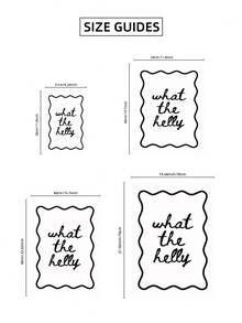 1幅无框“What The Helly”趣味黑白讽刺流行文化艺术帆布海报，前卫幽默语录墙饰，适用于客厅、卧室、宿舍装饰 - 黑白字體 - 查看 10