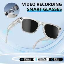 新款智能眼镜，100W摄像头，图像清晰不抖动，260mAh大容量电池，内置手电筒可作照明灯使用，摄像头续航时间长达100分钟。 - 彩色 - 查看 10