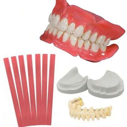 DIY Denture Fake Teeth - Full Or Partial Denture Repair Missing Teeth Set