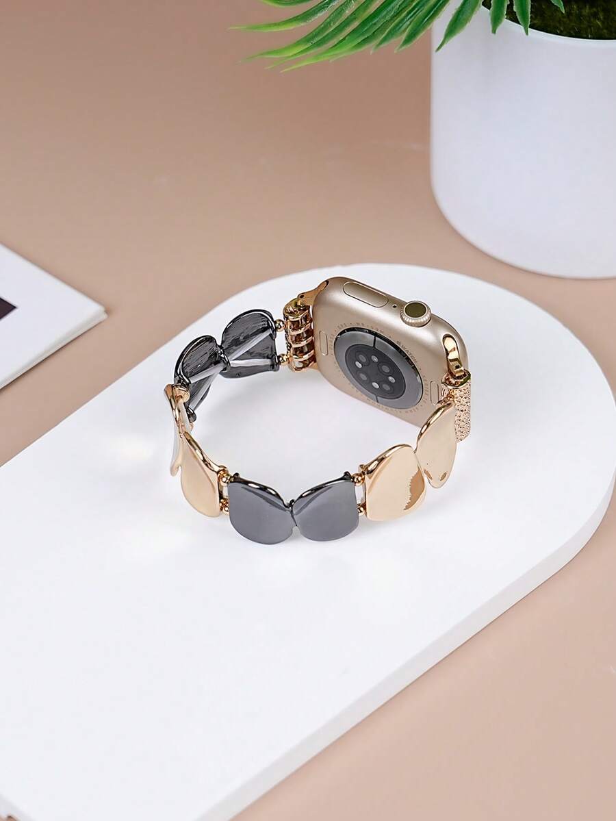 1条全新优雅闪亮金属表带,兼容 38mm、40mm、41mm、42mm、44mm、45mm、46mm、49mm,男女皆宜的时尚表带,适用于Series Ultra S10/S11/9/8/7/6/5/4/3/2/1智能手表(不含手表),是情人节、生日、感恩节、圣诞节送给女友、朋友和家人的理想礼物。 - 金+黑 - 查看 1