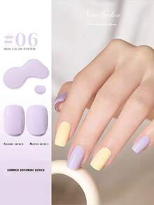 Mec 12ml 春夏多巴胺马卡龙凝胶指甲油，12色乳霜质地不透明凝胶，高显色度黄、粉、绿、蓝、橙、紫，光滑高光泽，可卸除，UV/LED灯固化，持久耐用，适合海滩、节日和日常美甲 - 彩色 - 查看 25