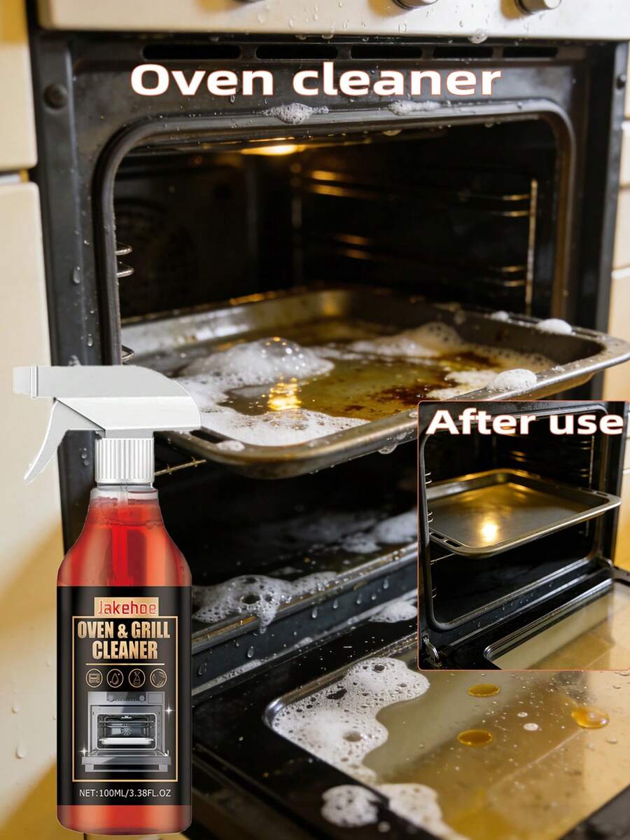 1pc Oven And Grill Cleaning Agent, Specialized Oven And Grill Cleaner To Remove Stains, Odors And Grease