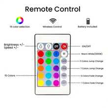 1 pièce/2pcs Bande lumineuse LED, télécommande infrarouge 24 touches, bande lumineuse RGB intelligente pour le jeu, synchronisation musicale, rétroéclairage d'ambiance TV, lampe de bureau RGB pour TV, ordinateur, chambre, décoration de fête - Multicolore - Voir 8