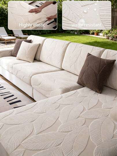 غطاء وسادة كنبة ديكوري مانع للانزلاق من نسيج جاكارد مطاطي، غطاء وسادة كنبة خارجية، متوفر بأحجام متعددة (1/2/3/4 مقاعد)، صديق للحيوانات الأليفة، مناسب لجميع الفصول