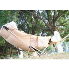 1pc Foldable 2-In-1 Camping Cot Chair, Adjustable Sleeping Recliner With Detachable Footrest, Adult Outdoor Portable Leisure Chair Bed With Storage Bag, Suitable For Fishing, Hiking, Camping, Memorial Day Outdoor Gear, Road Trip Essentials, Backyard Relaxation - Multicolor - View 10