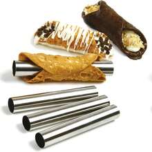 Khuôn làm bánh bằng thép không gỉ - Ống làm bánh cannoli tái sử dụng cho bánh ngọt Đan Mạch, làm bánh tại nhà cho gia đình, món tráng miệng ngày lễ và dã ngoại - Dụng cụ nhà bếp chuyên nghiệp tự làm - Xem 2