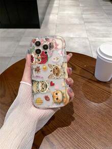 卡通猫咪彩绘平纹印花奶油色波浪边防震加厚手机保护壳，适用于 17/17 Pro/17 Pro Max、16 XR/7/8、15 Pro Max、12 Pro Max、13 Pro Max、14 Pro Max、13、14、11、12P、14P、11P、12P、XS、XR、7/8P、7/8G、ES2，也适用于A13 4G、A22、A21S、A51 4G、A52、S22 Ultra、A33 5G、A34、A35，以及10、Note 11 4G、11 Lite、A53，TPU材质，也适用于A14/A23/S23 Ultra、S24、A14、A15、S23、A73、A55、A54。 - 彩色 - 查看 4