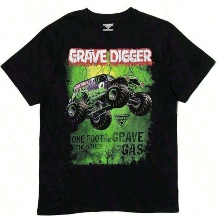 Men's & Kids Casual Versatile Simple Print Short Sleeve T-Shirt, Monster Trucks Are My Jam Cool Retro Truck Lover T-Shirt 100% Cotton Tween Summer Clothes O-Neck Summer Short Sleeve Casual Mens T-Shirt Size S-3XL, Playful Design, Comfortable Fit Sleeve T-Shirts,Sports T-Shirts, Christmas T-Shirts ,Family Matching Outfits, Adult And Children's Sizes - Đen 1 - Xem 1