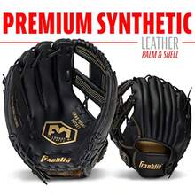Franklin Sports Baseball + Softball Gloves - Field Master Adult + Youth Baseball + Softball Gloves - Right Hand + Left Hand Gloves - Infield + Outfield Mitts - Multiple Sizes + Colors - Dorado - Ver 7
