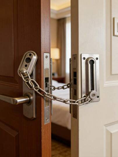 Detachable Anti-Theft Cabinet Chain, Hanging Chain, Mobile Display Cabinet Hanging Chain, Hotel Anti-Theft Locking Device, Hotel Safety Wooden Door Lock Chain, Home Anti-Theft Door Chain For Locking Doors
