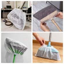 10 piezas de cubiertas reutilizables para limpiar telarañas y cabello, esenciales para la limpieza del hogar, cubiertas antiestáticas para eliminar el polvo y el pelo de las mascotas para escobas y trapeadores, se ajusta a todos los tamaños - Blanco - Ver 8