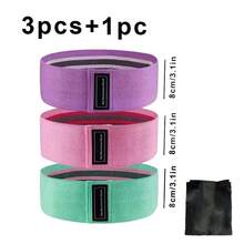 Upgraded Non-Slip Yoga Resistance Bands, Suitable For Stretching, Strength Training, Squats, Lunges And Core Workouts, Available In Pink, Purple And Green, Ideal For Home Gym And Travel Use, Yoga Mat, Waist Trainer, Cheer - Multicolor - View 13