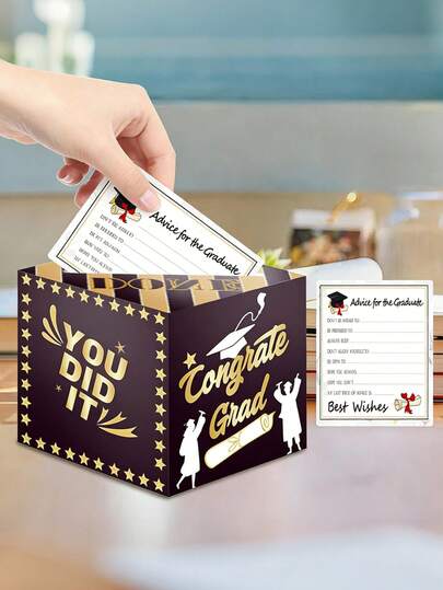 Hộp đựng thiệp tốt nghiệp bằng giấy, kèm thiệp chúc mừng, hộp quà tặng "Lớp 2026", hộp đựng thiệp chúc mừng tốt nghiệp, hộp bỏ phiếu, hộp đựng thiệp góp ý, đồ dùng bỏ phiếu tốt nghiệp, trang trí tiệc tốt nghiệp, quà tặng tốt nghiệp.