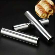Khuôn làm bánh bằng thép không gỉ - Ống làm bánh cannoli tái sử dụng cho bánh ngọt Đan Mạch, làm bánh tại nhà cho gia đình, món tráng miệng ngày lễ và dã ngoại - Dụng cụ nhà bếp chuyên nghiệp tự làm - Xem 9