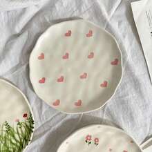 Handmade Asymmetrical Ceramic Plate, High-Quality Cake Plate, Dessert Salad Plate, Fruit Plate - Multicolor - View 12