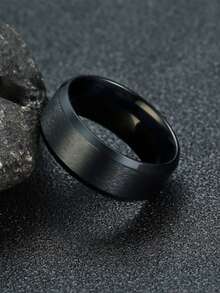 1 pieza Anillo de acero inoxidable con texto de nombre personalizado grabado con láser, regalo unisex para amigos, Acción de Gracias y Navidad - 004 Personalización del anillo exterior e interior - Ver 20